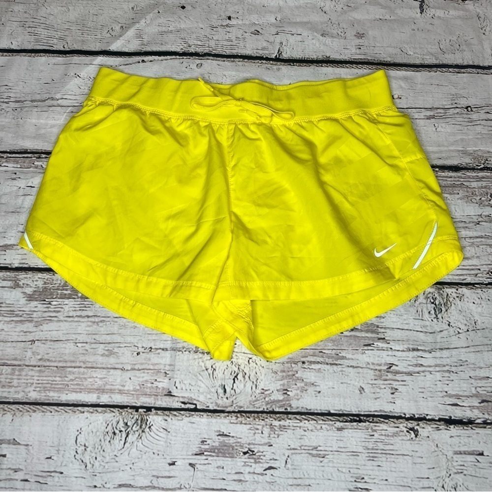 Nike DRi-Fit Neon Yellow Shorts Size M